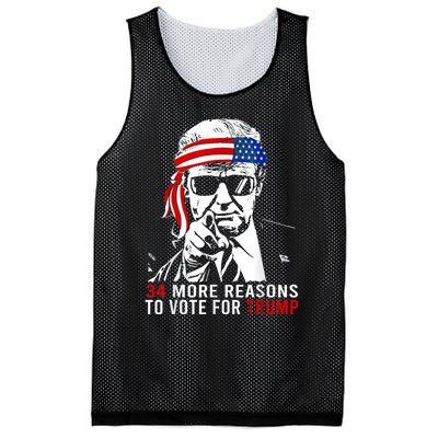 Trump Convicted Felon 34 More Reasons To Vote For Trump Mesh Reversible Basketball Jersey Tank