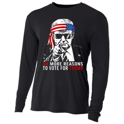 Trump Convicted Felon 34 More Reasons To Vote For Trump Cooling Performance Long Sleeve Crew