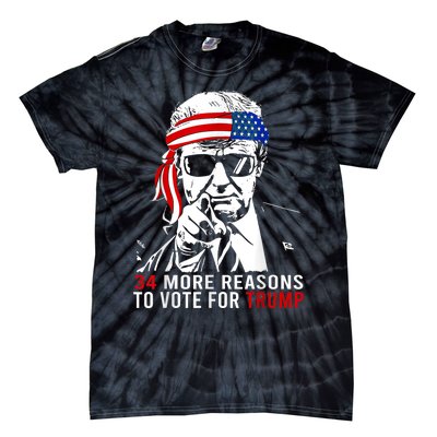 Trump Convicted Felon 34 More Reasons To Vote For Trump Tie-Dye T-Shirt