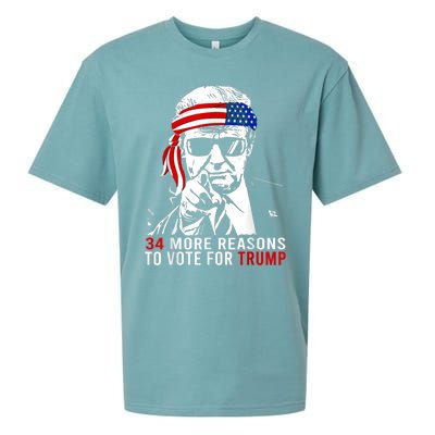 Trump Convicted Felon 34 More Reasons To Vote For Trump Sueded Cloud Jersey T-Shirt