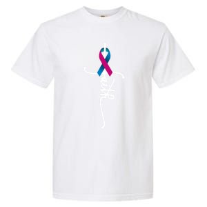 Thyroid Cancer Faith Thyroid Cancer Awareness Support Great Gift Garment-Dyed Heavyweight T-Shirt