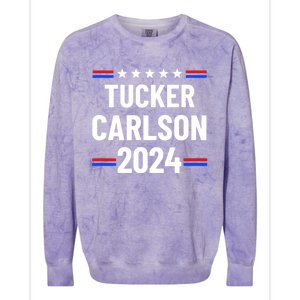 Tucker Carlson For President 2024 Colorblast Crewneck Sweatshirt