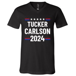 Tucker Carlson For President 2024 V-Neck T-Shirt