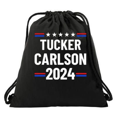 Tucker Carlson For President 2024 Drawstring Bag