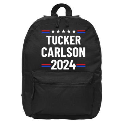 Tucker Carlson For President 2024 16 in Basic Backpack