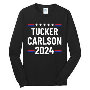 Tucker Carlson For President 2024 Tall Long Sleeve T-Shirt