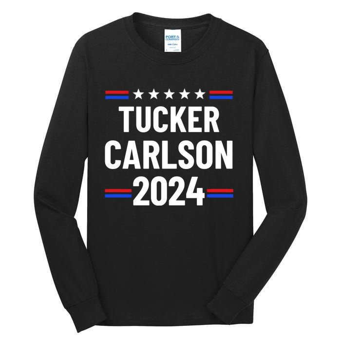 Tucker Carlson For President 2024 Tall Long Sleeve T-Shirt