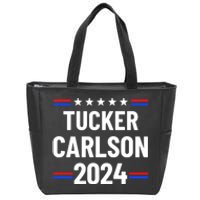 Tucker Carlson For President 2024 Zip Tote Bag