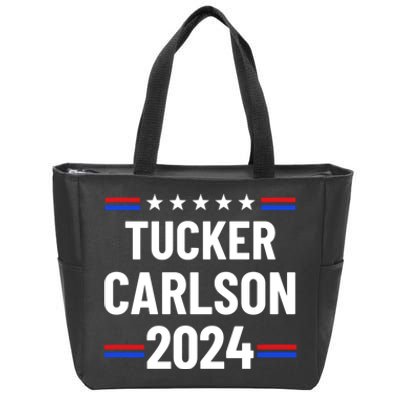 Tucker Carlson For President 2024 Zip Tote Bag