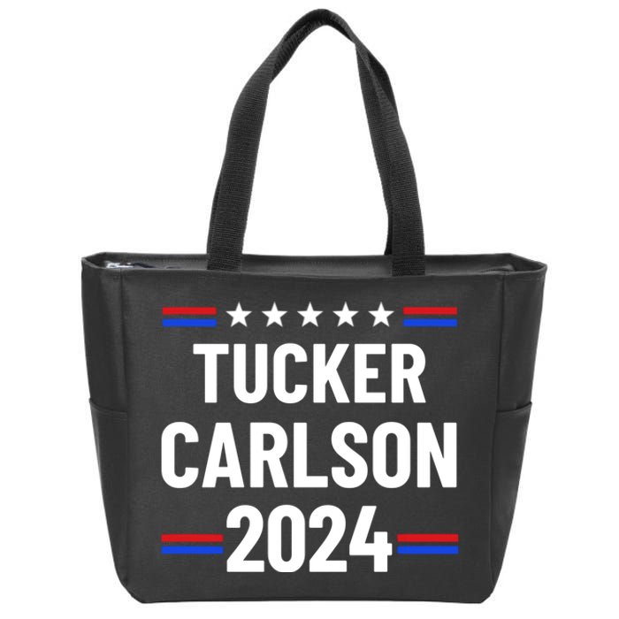 Tucker Carlson For President 2024 Zip Tote Bag