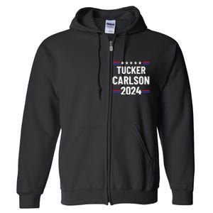 Tucker Carlson For President 2024 Full Zip Hoodie