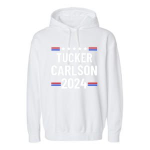 Tucker Carlson For President 2024 Garment-Dyed Fleece Hoodie