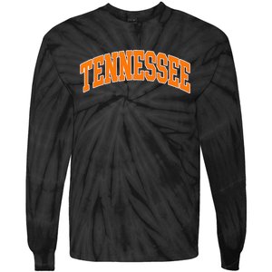 Tennessee Classic Font State Name Tie-Dye Long Sleeve Shirt