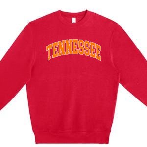 Tennessee Classic Font State Name Premium Crewneck Sweatshirt