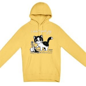 Tuxedo Cat Funny Meme Saying Quotation Spark Joy Premium Pullover Hoodie