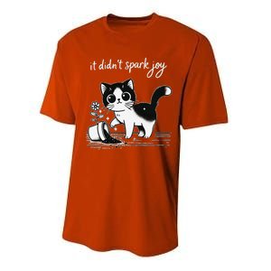 Tuxedo Cat Funny Meme Saying Quotation Spark Joy Performance Sprint T-Shirt