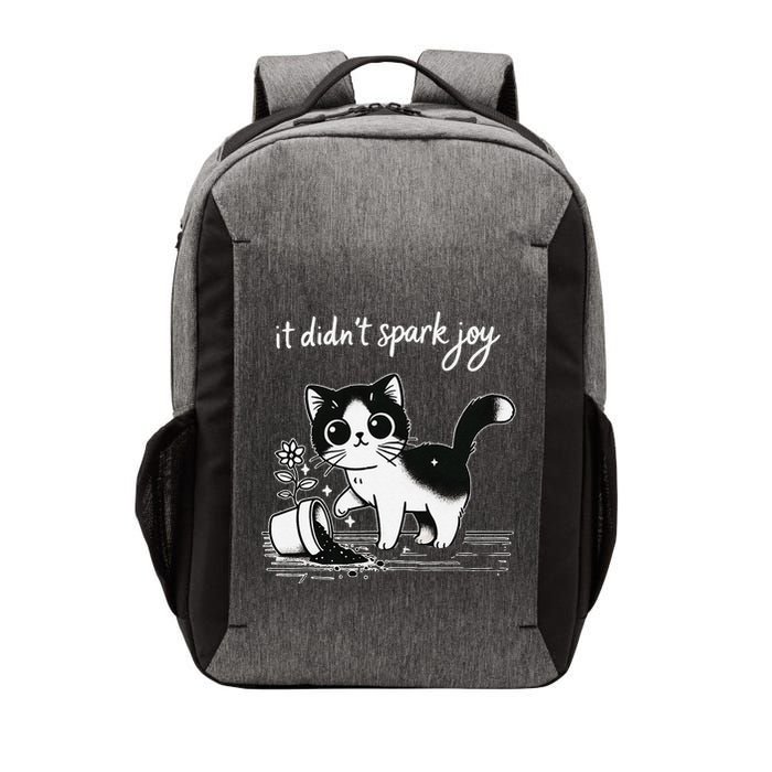 Tuxedo Cat Funny Meme Saying Quotation Spark Joy Vector Backpack