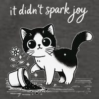 Tuxedo Cat Funny Meme Saying Quotation Spark Joy Vector Backpack