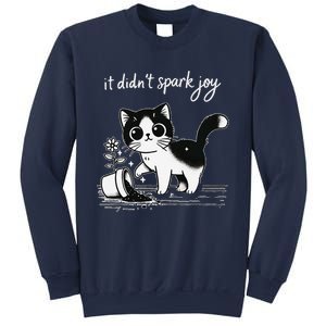 Tuxedo Cat Funny Meme Saying Quotation Spark Joy Sweatshirt