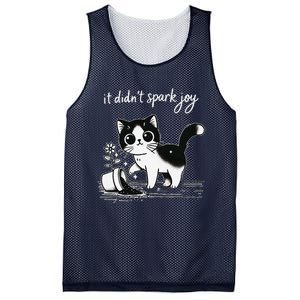 Tuxedo Cat Funny Meme Saying Quotation Spark Joy Mesh Reversible Basketball Jersey Tank