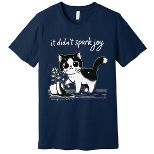 Tuxedo Cat Funny Meme Saying Quotation Spark Joy Premium T-Shirt