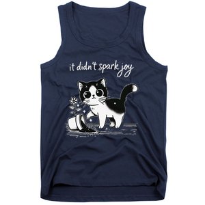 Tuxedo Cat Funny Meme Saying Quotation Spark Joy Tank Top