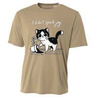 Tuxedo Cat Funny Meme Saying Quotation Spark Joy Cooling Performance Crew T-Shirt