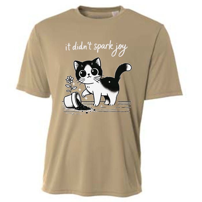 Tuxedo Cat Funny Meme Saying Quotation Spark Joy Cooling Performance Crew T-Shirt