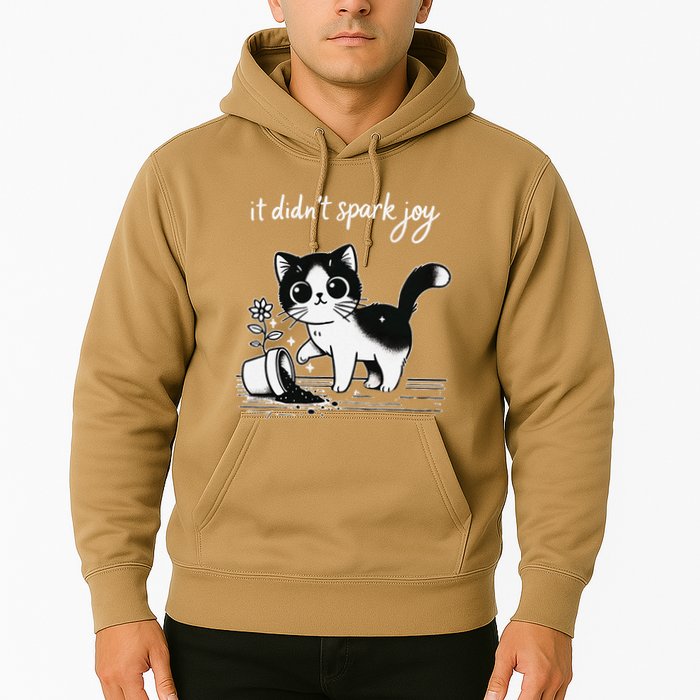 Tuxedo Cat Funny Meme Saying Quotation Spark Joy Hoodie