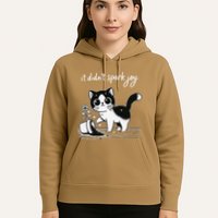 Tuxedo Cat Funny Meme Saying Quotation Spark Joy Hoodie