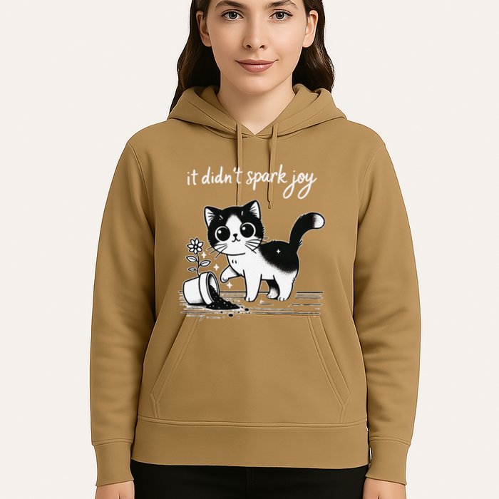 Tuxedo Cat Funny Meme Saying Quotation Spark Joy Hoodie