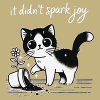 Tuxedo Cat Funny Meme Saying Quotation Spark Joy Hoodie