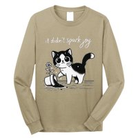 Tuxedo Cat Funny Meme Saying Quotation Spark Joy Long Sleeve Shirt