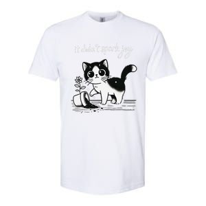 Tuxedo Cat Funny Meme Saying Quotation Spark Joy Softstyle CVC T-Shirt