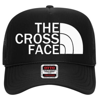 The Cross Face Wrestling High Crown Mesh Back Trucker Hat