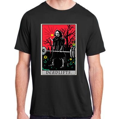 Tarot Card Funny Gym Deadlifts Workout Deadlift Fitness Adult ChromaSoft Performance T-Shirt