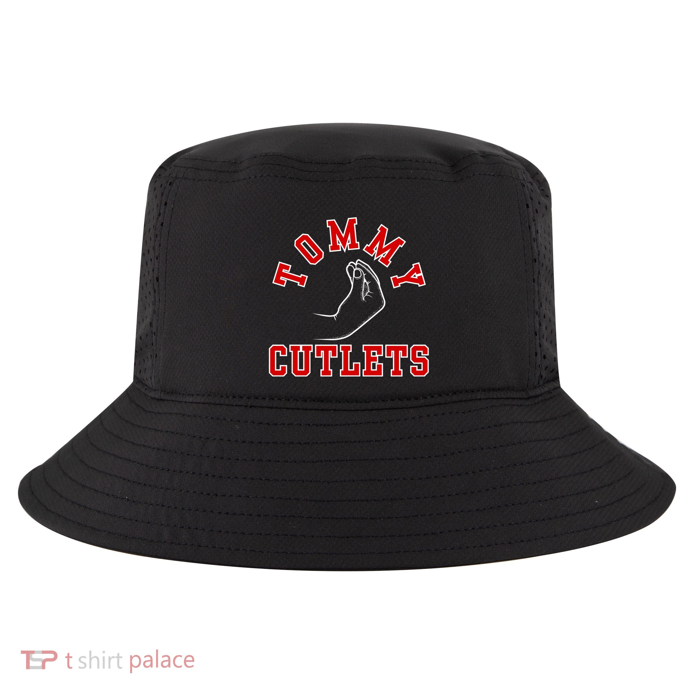 Tommy Cutlets Funny Italian Hand Gesture Football Design Cool Comfort Performance Bucket Hat