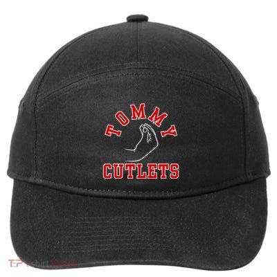 Tommy Cutlets Funny Italian Hand Gesture Football Design 7-Panel Snapback Hat