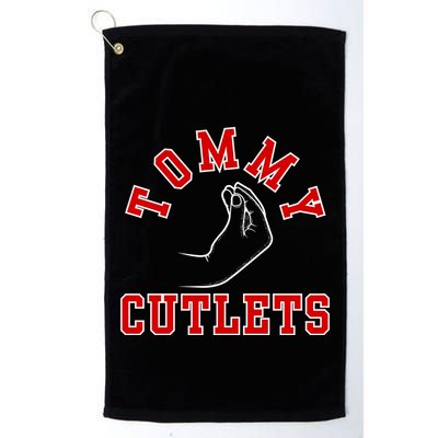 Tommy Cutlets Funny Italian Hand Gesture Football Design Golf Towel