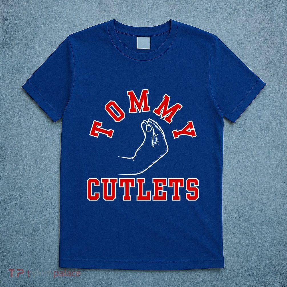 Tommy Cutlets Funny Italian Hand Gesture Football Design T-Shirt