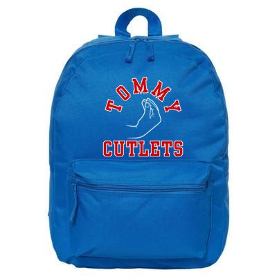 Tommy Cutlets Funny Italian Hand Gesture Football Design 16 in Basic Backpack