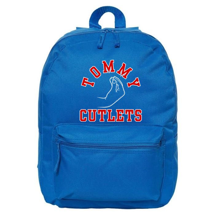 Tommy Cutlets Funny Italian Hand Gesture Football Design 16 in Basic Backpack