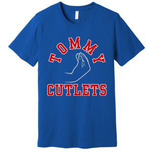 Tommy Cutlets Funny Italian Hand Gesture Football Design Premium T-Shirt