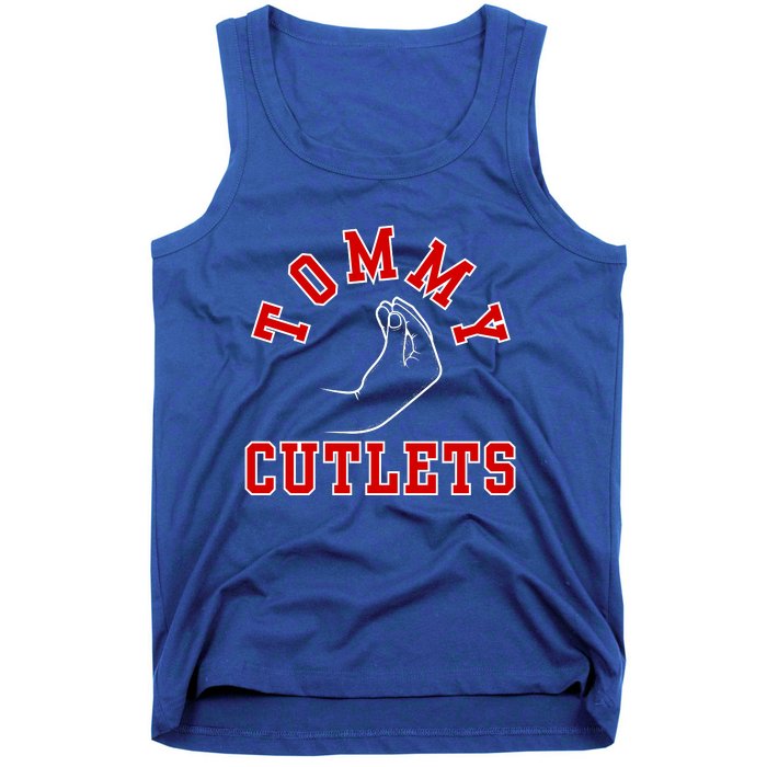 Tommy Cutlets Funny Italian Hand Gesture Football Design Tank Top