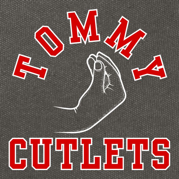 Tommy Cutlets Funny Italian Hand Gesture Football Design Cotton Canvas Backpack
