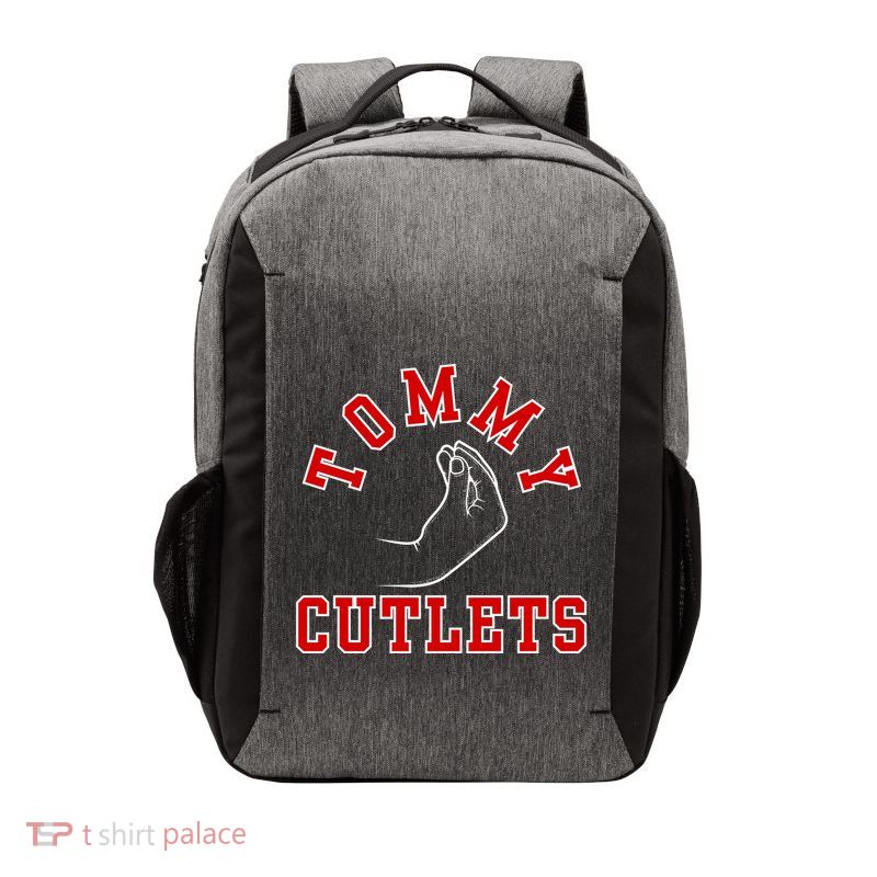 Tommy Cutlets Funny Italian Hand Gesture Football Design Vector Backpack