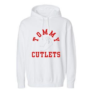 Tommy Cutlets Funny Italian Hand Gesture Football Design Garment-Dyed Fleece Hoodie