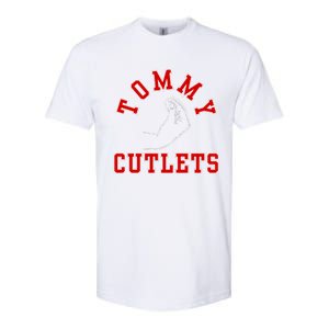 Tommy Cutlets Funny Italian Hand Gesture Football Design Softstyle CVC T-Shirt