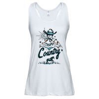 Trump Country Funny Western Trump Cowboy Horse Ladies Essential Flowy Tank