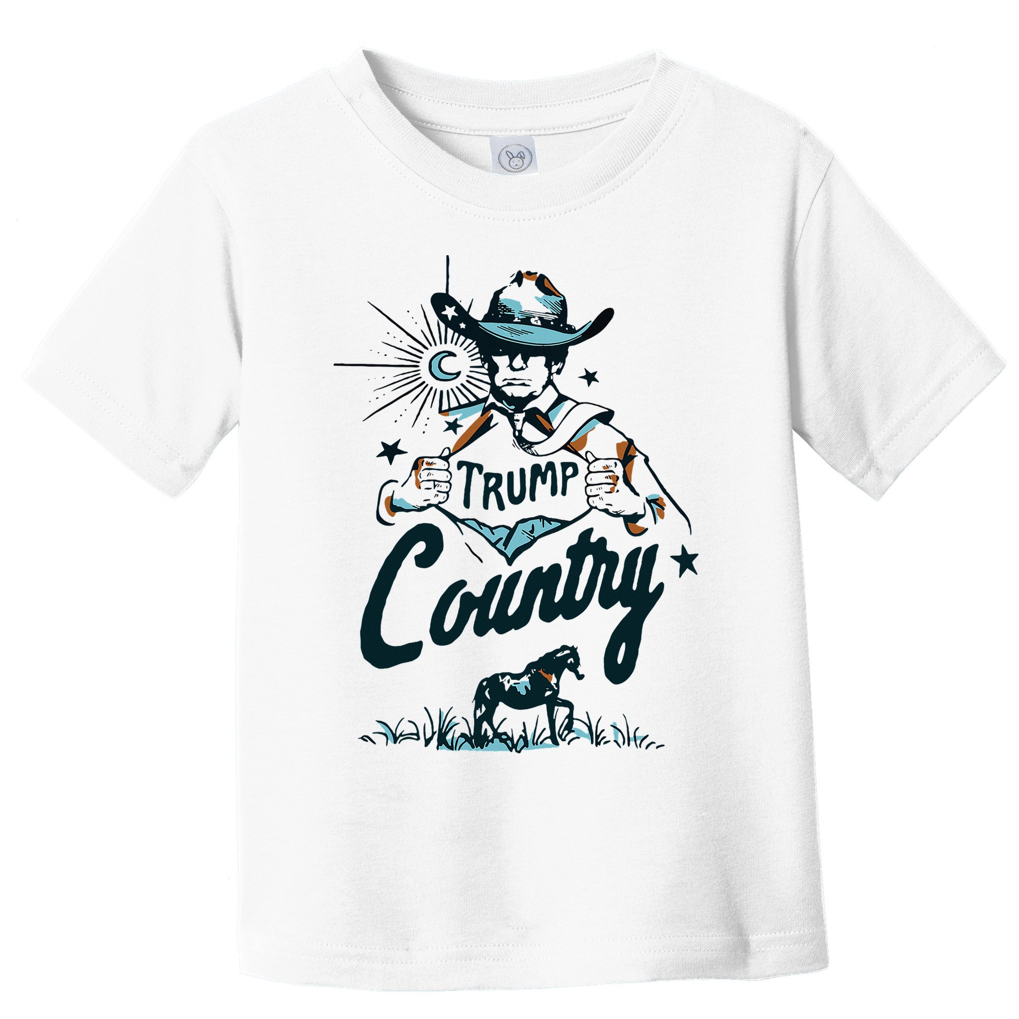 Trump Country Funny Western Trump Cowboy Horse Toddler T-Shirt